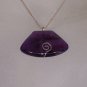 Amethyst  fan pendant