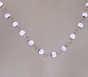 Lilac wonder bead "Tin Cup" style necklace