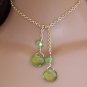 Peridot drop lariat necklace - Fashion Doll Jewelry