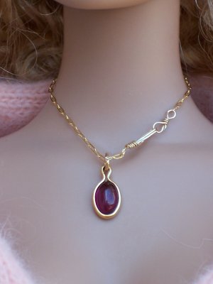 Garnet and gold-filled set - Fashion Doll Jewelry