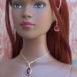 Garnet and gold-filled set - Fashion Doll Jewelry