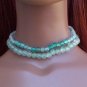 Green stone 2 row choker - Fashion Doll Jewelry