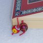 Book Floss - red beaded bookmark