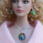 Millifiore pendant and earrings - Fashion Doll Jewelry