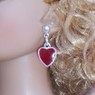 Silver-plate Heart drop earrings - Fashion Doll Jewelry
