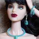 Teal bead drop set - Fashion Doll Jewelry