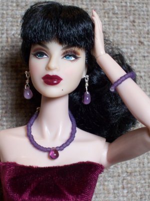 Grape bead drop set - Fashion Doll Jewelry