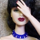 Cobalt netted collar - Fashion Doll Jewelry