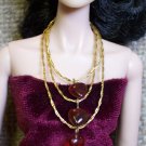 Three hearts necklace - Fashion Doll Jewelry