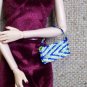Blue zig-zag purse - Fashion Doll Accessories