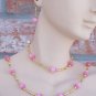 Cat's eye "Tin Cup" style set- Gold and pink