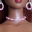 Pink cat's eye set - Fashion Doll Jewelry