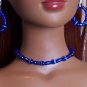 Royal Blue cat's eye set - Fashion Doll Jewelry