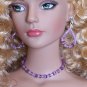 Lavender cat's eye set - Fashion Doll Jewelry