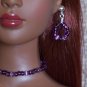 Deep Purple cat's eye set - Fashion Doll Jewelry
