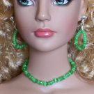 Green cat's eye set- Fashion Doll Jewelry