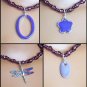 Amethyst glass bead jewelry set - Fashion Doll Jewelry