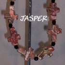 Leopardskin Jasper Cross bracelet - Faith bracelet