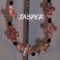 Leopardskin Jasper Cross bracelet - Faith bracelet