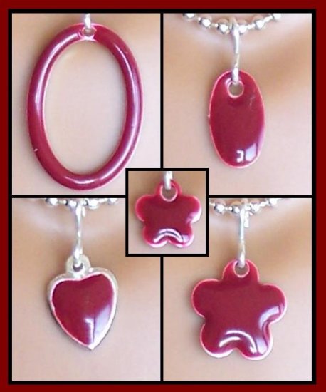 Maroon Easy Switch pendant set - Fashion Doll Jewelry