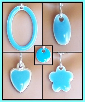 Sky Blue Easy Switch pendant set - Fashion Doll Jewelry