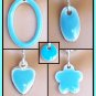 Sky Blue Easy Switch pendant set - Fashion Doll Jewelry