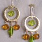 Green and gold glass set - Gold Plate Jewelry for Her