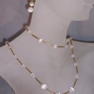 Cats eye "Tin Cup" style set - Gold and White