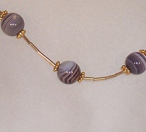 Botswana agate "Tin Cup" style set
