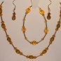 Amber glass "Tin Cup" style set