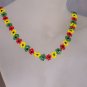Rasta Daisies necklace