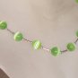 Lime green cat's eye "Tin Cup" style set