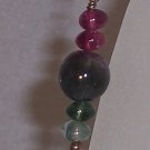 Tourmaline and sterling necklace w/earrings - OOAK