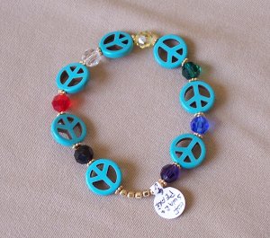 Peace and Faith bracelet - gold