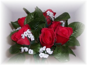 Dozen Red Rose Bud Pens