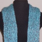 Blue tones boucle scarf with pockets!