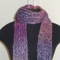 Berry tones boucle scarf with fringe