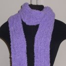 Lavender fuzzy boa skinny scarf
