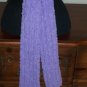 Lavender fuzzy boa skinny scarf