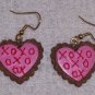 Pink Hugs n' Kisses earrings