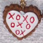 White and Red "Hugs n Kisses" earrings
