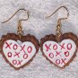 White and Red "Hugs n Kisses" earrings