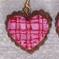 Pink and Plaid earrings
