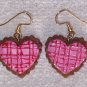 Pink and Plaid earrings