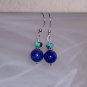 Lapis Lazuli, turquoise and sterling earrings