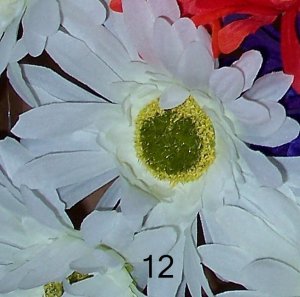 12 WHITE Bloomin' Pens - Gerbera Daisy flower pens