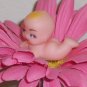 Baby Girl on pink flower pens - W 4