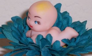Baby Boy on blue flower pens - W 4