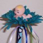 Baby Boy on blue flower pens - W 4