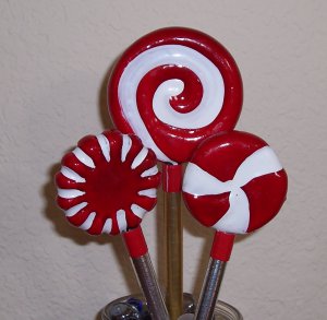 Candy Disc Pens - set of 3
